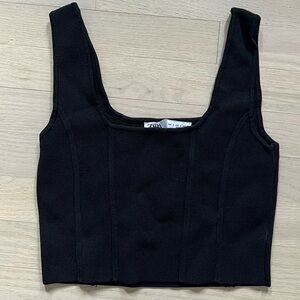 Zara Black Corset Bandage Style Top